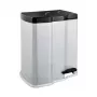KEEEPER cubo de pedal para reciclaje 7+15L Gunnar 39,5x29x43,5cm plata claro
