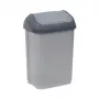 KEEEPER Swantje cubo de basura 10L con tapa giratoria, gris claro, 25,5x19x38cm