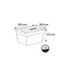 keeeper Crystalbox Cornelia caja de almacenamiento con tapa, 12 L, transparente, 39,5 x 29,5 x 17,5 cm