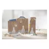 SIGEL GT050 Bolsas de regalo, oso polar con motivo de estrellas fugaces, 17 x 23 cm, pack de 5, papel, asas de cordón, certificado FSC