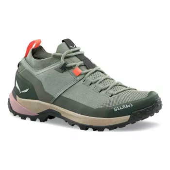 Salewa Puez 2 Knit PTX Zapatillas de senderismo bajas para mujer - Shadow/Olive, EU 40,5