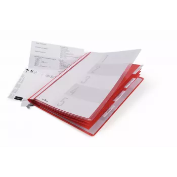DURABLE 255503 Carpeta de vistas convencional A4 Rojo Transparente frontal