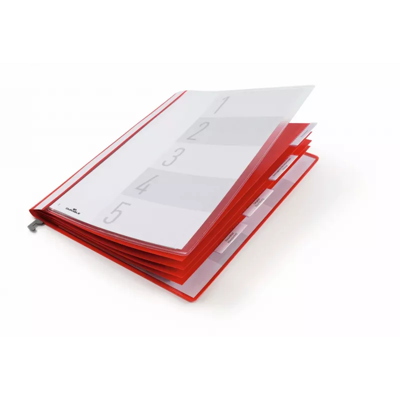 DURABLE 255503 Carpeta de vistas convencional A4 Rojo Transparente frontal