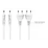 Kabelmeister Alargador euro conector macho Type-C a toma euro, Blanco, 0,75mm², 0,5m