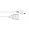 Cable alargador Euro Kabelmeister SK0300-W010, enchufe tipo C a base Euro, 1 m, 0,75 mm², blanco