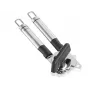LEIFHEIT ProLine Abrelatas manual de acero inoxidable con abrebotellas, Plata/Negro