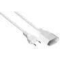 Kabelmeister Alargador euro Type-C a toma euro, Blanco, 0,75mm², 5m