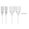 Kabelmeister Alargador euro Type-C a toma euro, Blanco, 0,75mm², 5m