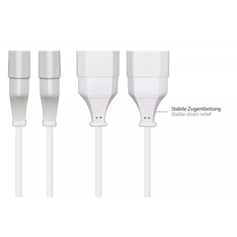 Kabelmeister Alargador euro Type-C a toma euro, Blanco, 0,75mm², 5m