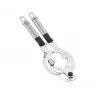 LEIFHEIT ProLine Abretapas de acero inoxidable con mango ajustable para tapas de 2,5-10 cm Plata/Negro