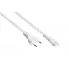 Kabelmeister Cable de alimentación euro Type-C a C7 Figure-8, Blanco, 0,75mm², 10m