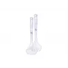 LEIFHEIT Sterling Cubiertos de ensalada, acero inoxidable con mangos de plástico negro, set de 2 piezas, apto para lavavajillas