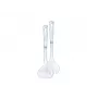LEIFHEIT Sterling Cubiertos de ensalada, acero inoxidable con mangos de plástico negro, set de 2 piezas, apto para lavavajillas