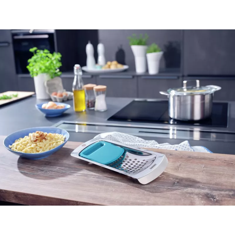 Rallador de spätzle pequeño Profi Series, acero inoxidable, blanco/verde LEIFHEIT