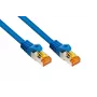 Cable Cat.7 S/FTP Patch RJ45 TPE libre de halógenos azul 1,5m Kabelmeister