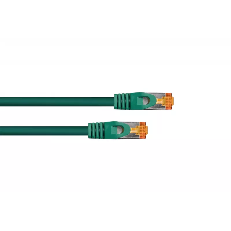 Cable Cat.7 S/FTP Patch, RJ45, TPE, libre de halógenos, verde, 3m Kabelmeister
