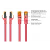 Cable Cat.7 S/FTP Patch, funda TPE, libre de halógenos, magenta, 0,15 m Kabelmeister