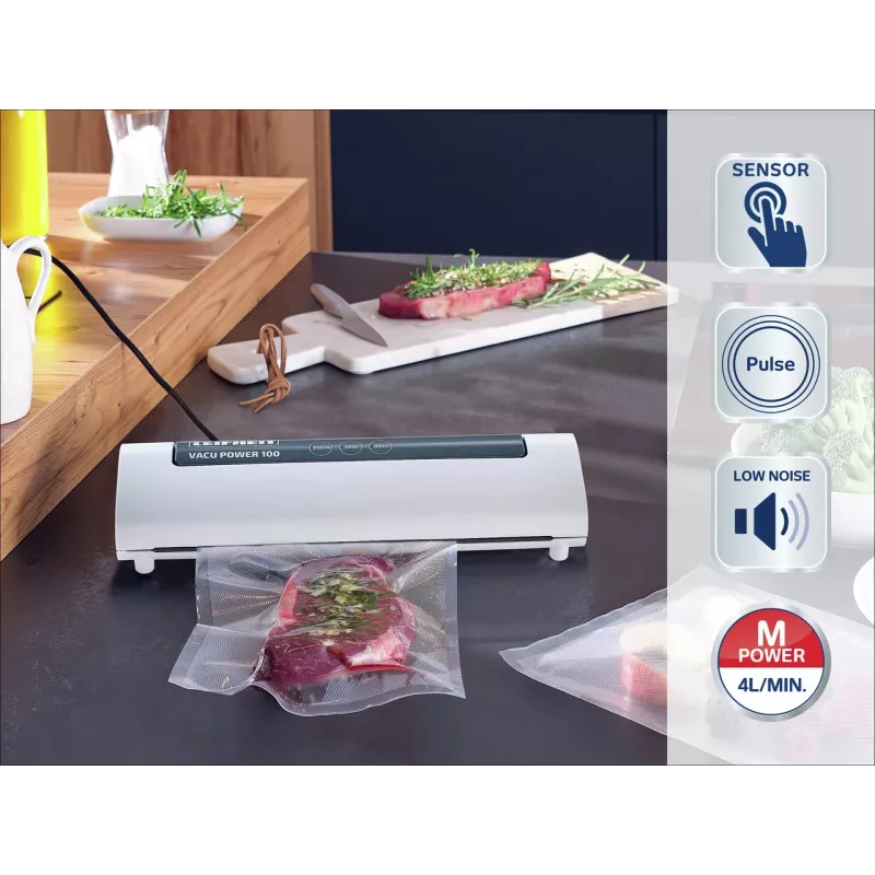 Máquina de vacío Vacu Power 100 blanco/plata LEIFHEIT
