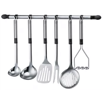 Soporte de utensilios de cocina ProLine, acero inoxidable, plata, 10,5 x 15 cm, de pie LEIFHEIT