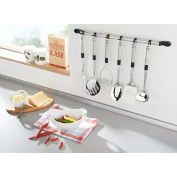 Soporte de utensilios de cocina ProLine, acero inoxidable, plata, 10,5 x 15 cm, de pie LEIFHEIT