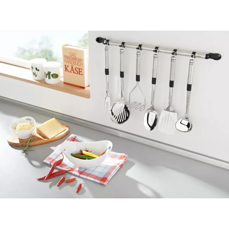 Soporte de utensilios de cocina ProLine, acero inoxidable, plata, 10,5 x 15 cm, de pie LEIFHEIT