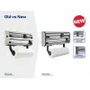 Dispensador de pared para papel, film y película Parat Royal, blanco/plata LEIFHEIT