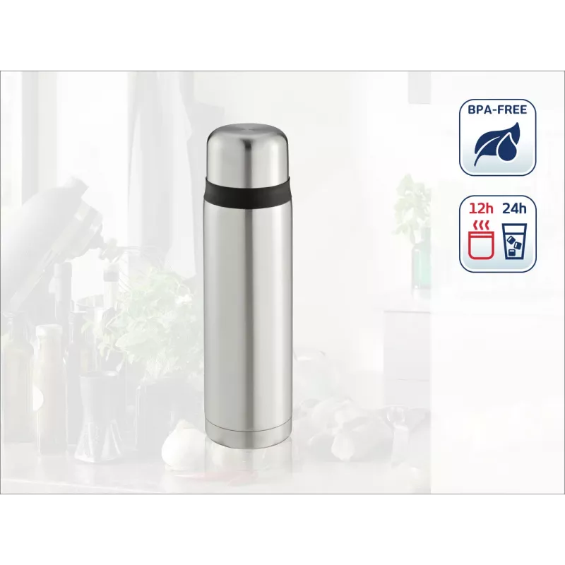Botella isotérmica de acero inoxidable Thermos Coco 1,0L, plata LEIFHEIT