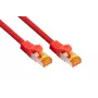 Cable Cat.7 S/FTP Patch, TPE libre de halógenos, rojo, 10m Kabelmeister