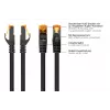 Cable RJ45 Patch Cat.7 S/FTP, funda TPE, libre de halógenos, negro, 0,15m Kabelmeister