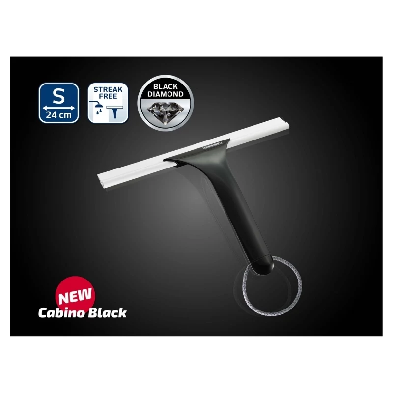 Limpiador de mamparas de ducha Cabino, negro, hoja de 24 cm LEIFHEIT
