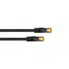 Cable RJ45 Patch Cat.7 sin conector, funda TPE altamente flexible, libre de halógenos, negro, 0,5m Kabelmeister