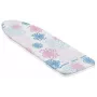 Funda de tabla de planchar Cotton Classic S LEIFHEIT 112x34 cm, 100% algodón, acolchado de espuma, cordón, estampado azul/blanco