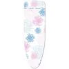 Funda de tabla de planchar Cotton Classic S LEIFHEIT 112x34 cm, 100% algodón, acolchado de espuma, cordón, estampado azul/blanco