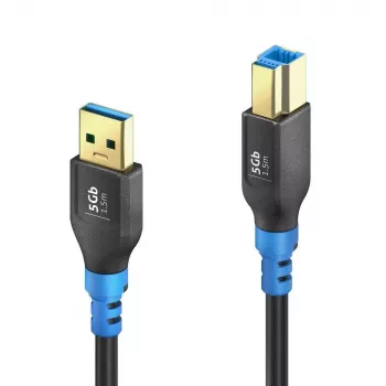 Cable PureLink FlexInstall USB-A a USB-B USB 3.0 5Gbps 1,50m negro