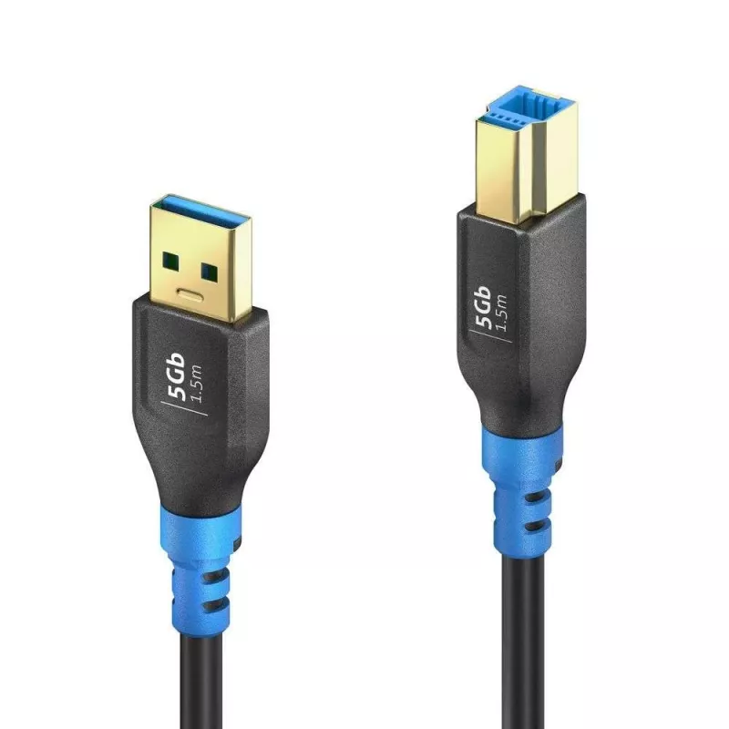 Cable PureLink FlexInstall USB-A a USB-B USB 3.0 5Gbps 1,50m negro