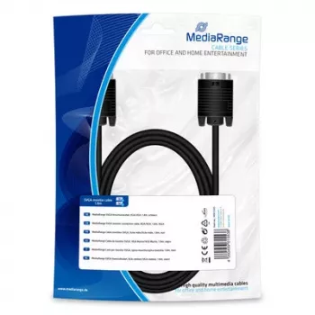 Cable de conexión SVGA MediaRange VGA a VGA 1,8m negro
