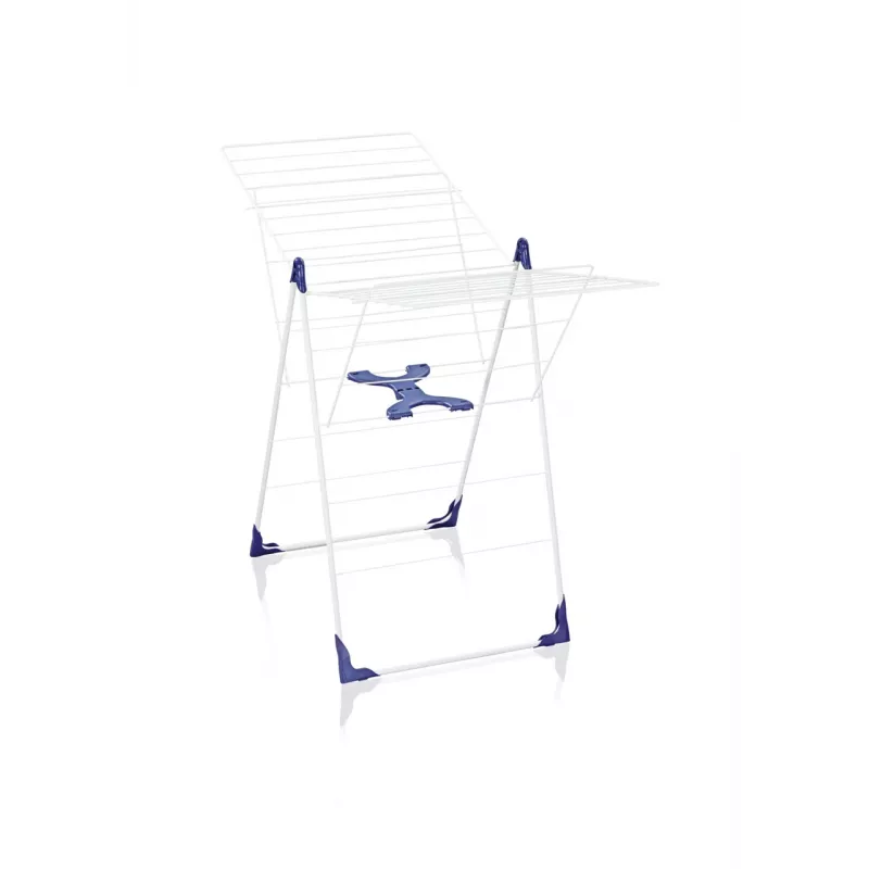 Tendedero Classic 200 Flex LEIFHEIT, 20 m de tendedero, tendedero de alas plegable, blanco/azul