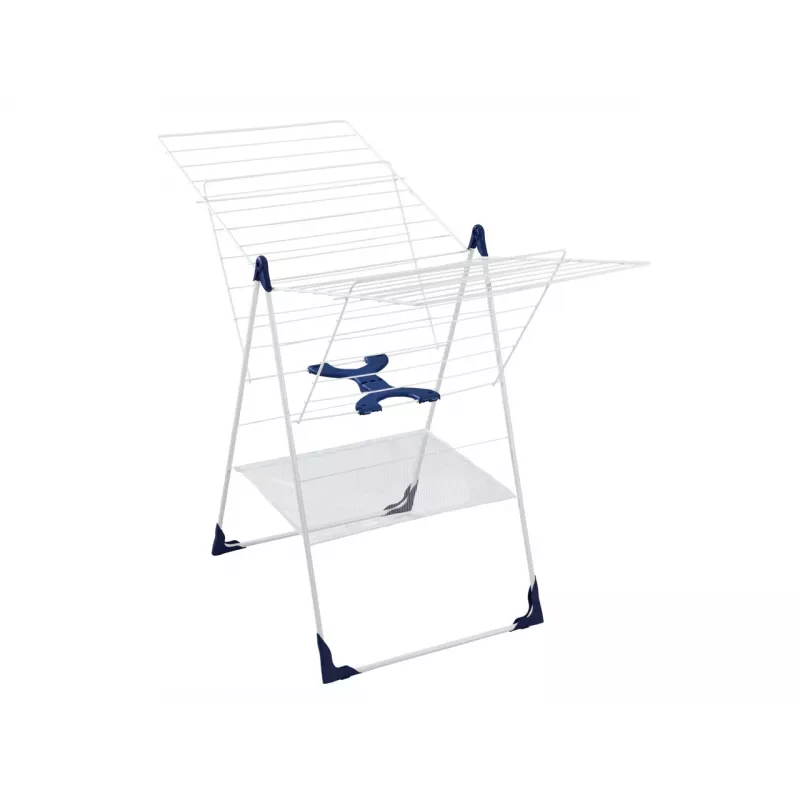 Tendedero Classic 250 Flex LEIFHEIT - 25 m de tendedero, alas ajustables en altura, plegable, blanco/azul