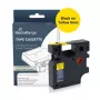 Cartucho de cinta de escritura de plástico MediaRange, sustituye a Dymo D1 40918/S0720730, 9 mm x 7 m, laminado, adhesivo permanente, negro sobre amarillo (MRDY40918)