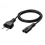 MediaRange MRCS346 Cable de alimentación IEC 1,5 m conector macho europeo a C7 Figure-8 negro
