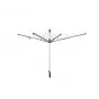 LEIFHEIT Linomatic 600 Plus tendedero giratorio, 60 m de cuerda, estructura de aluminio, recogida automática de la cuerda, plata/gris