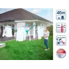 LEIFHEIT Linomatic 400 Easy tendedero giratorio 40 m, aluminio, plata/azul