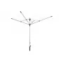 LEIFHEIT LinoLift 500 tendedero giratorio, 50 m de cuerda, estructura de aluminio, altura ajustable 106-179 cm, cuerdas resistentes a los rayos UV, funda de suelo incluida