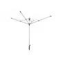 LEIFHEIT LinoPush 500 tendedero giratorio, 50 m de cuerda, aluminio, botón pulsador, funda de suelo incluida