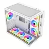 FSP Fortron M341-WA caja de PC semitorre con cristal templado y 4 ventiladores ARGB