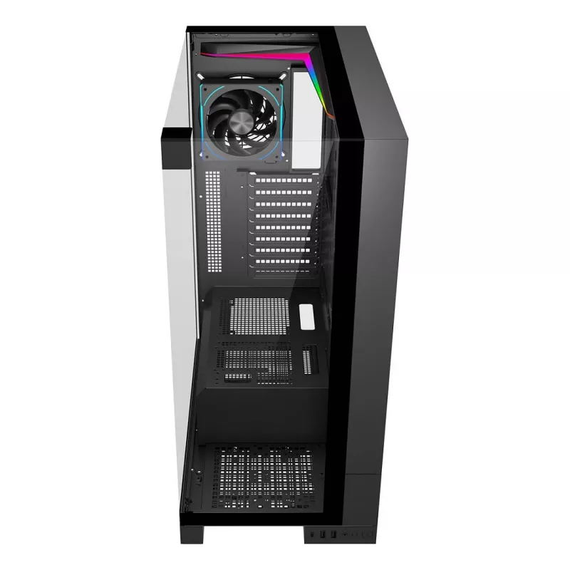 Caja de PC FSP U691-BP Ultra Tower E-ATX, sin fuente de alimentación, negra