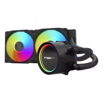 Refrigeración líquida All-in-One para CPU FSP AE24-B 240 mm ARGB, LGA1851/AM5, negra
