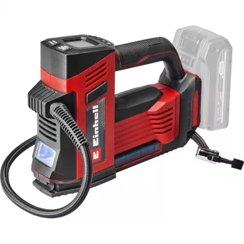 Einhell Power X-Change compresor de coche de batería CE-CC 18/23 D Li-Solo, 18V, 11 bar, pantalla digital, luz LED, rojo/negro (solo herramienta)