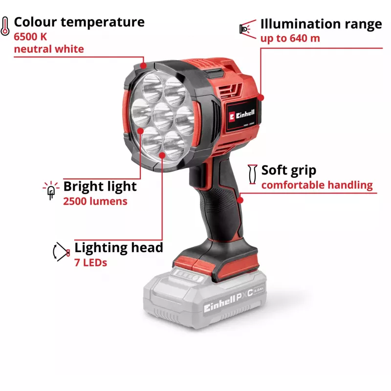 Einhell TE-CL 18/2500 Li Solo lámpara de trabajo LED de batería (solo herramienta)