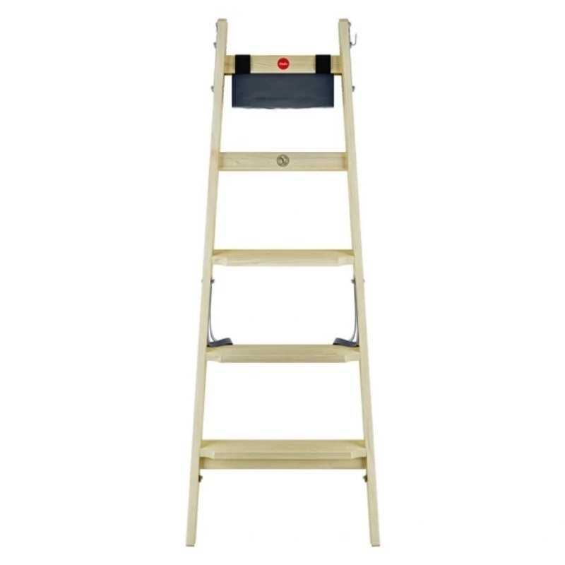 HAILO H77 ComfortLine escalera de tijera de madera de doble acceso 2x5 peldaños